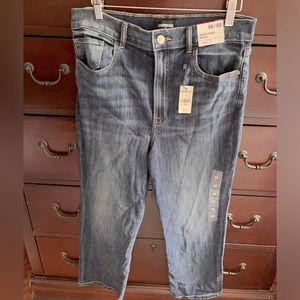 NWT Express cropped straight high rise jeans